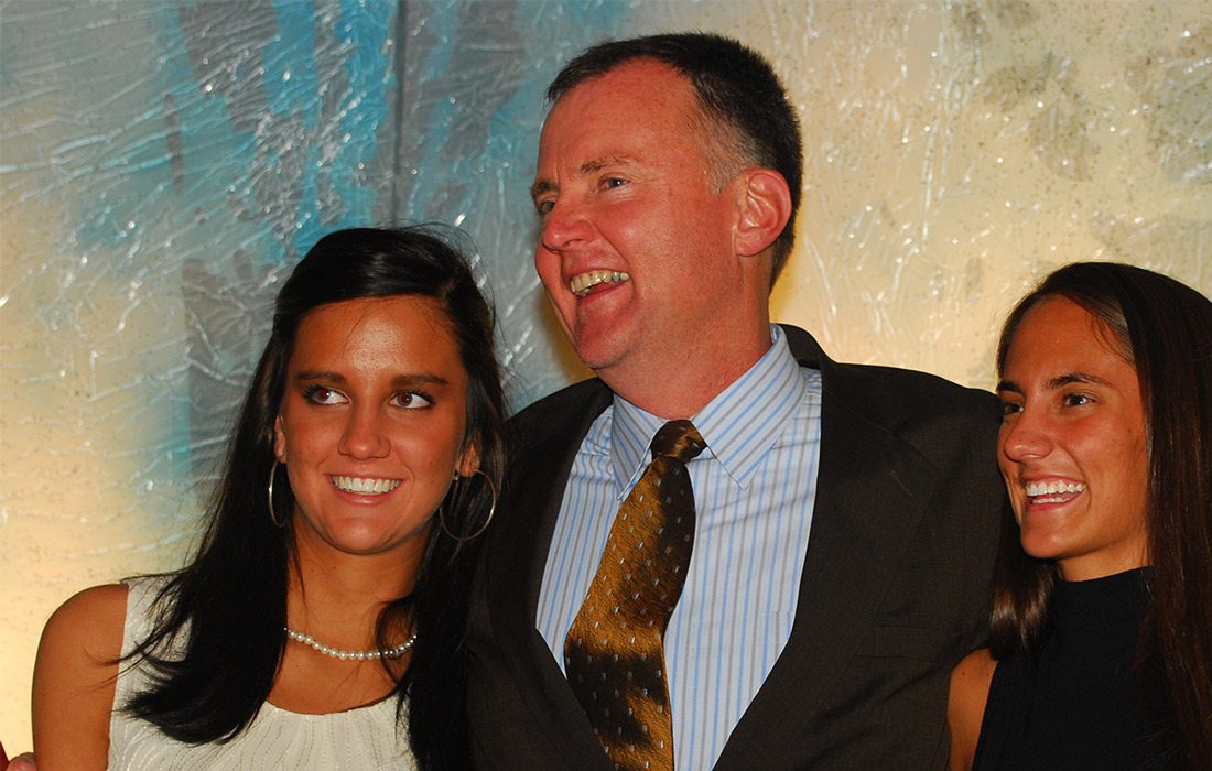 Brian Fogle with his daughters, Ellen and Betsy