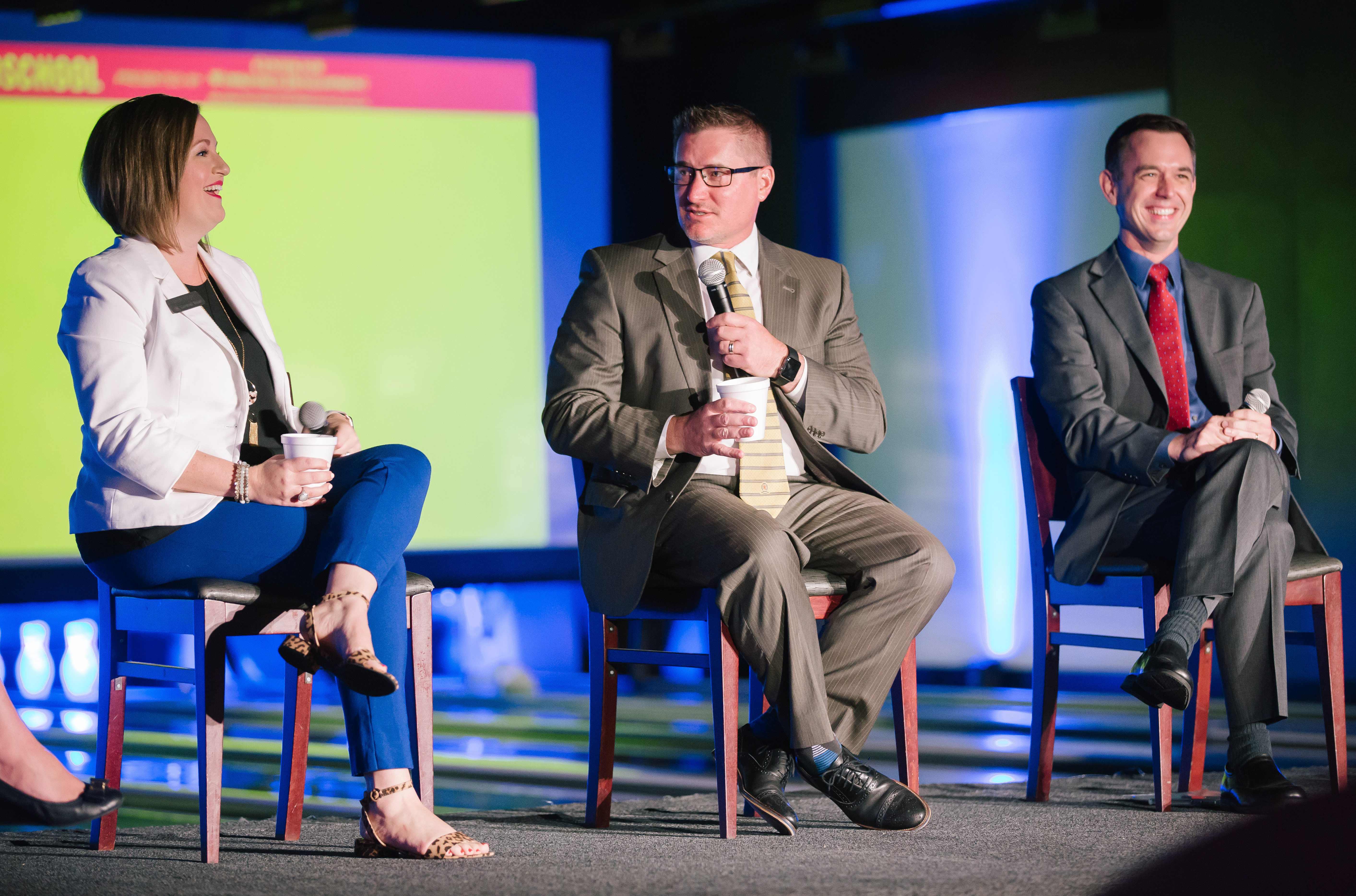 Three members of the 2019 10 for the Next 10 class speak at B-School Breakfast Series.