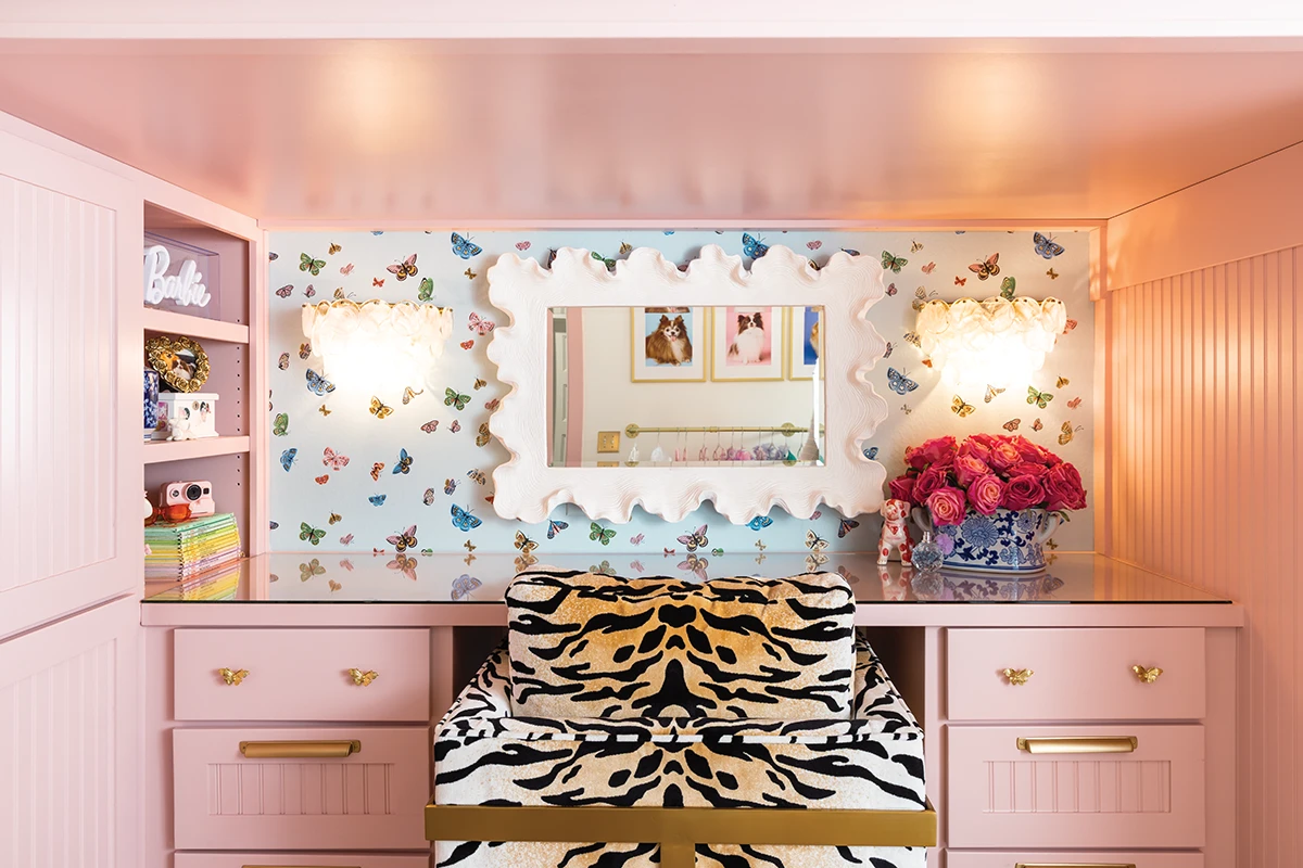 pink dressing room wallpaper My maximalist dressing room has to be my favourite room in the houseand a room I spend a lot of time in! Can you believe it started life as some @ikeauk pax units?! Fully customised with wallpaper