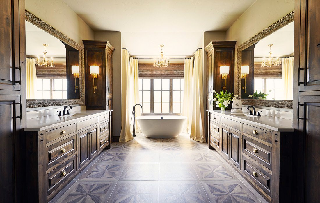 Bathroom with white bathtub