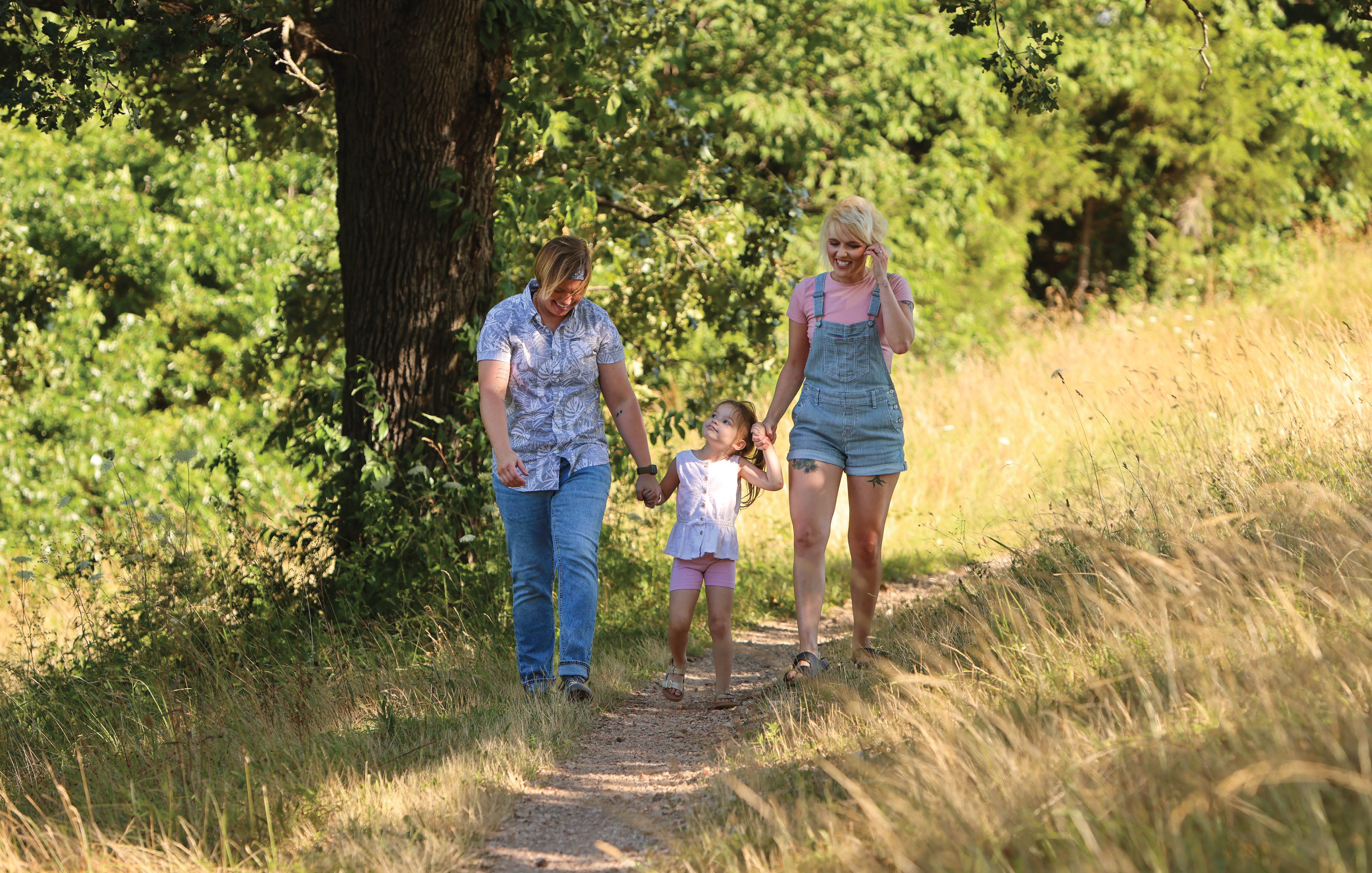 Family on Busiek State Park Trail