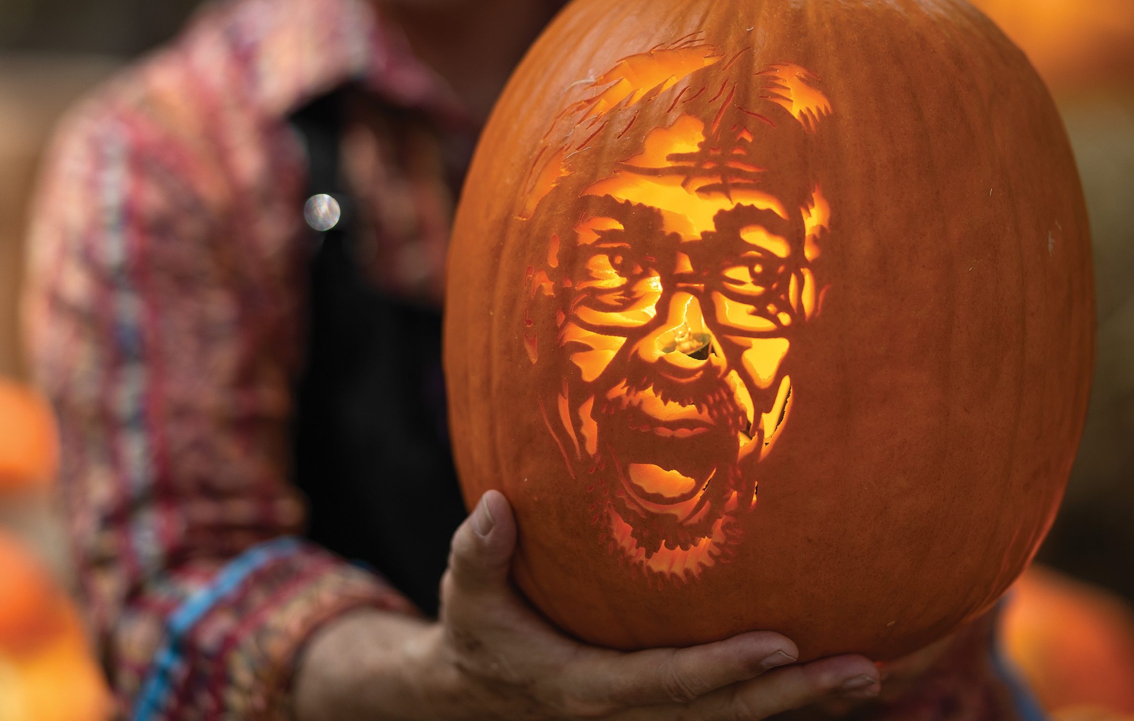 Barry Brown pumpkin self portrait