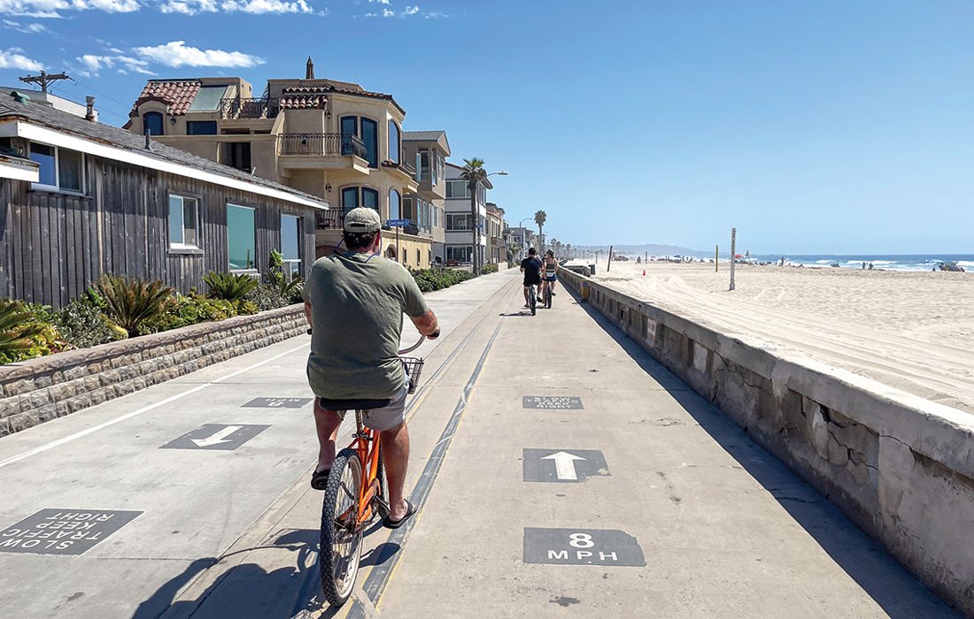 Cycling on Mission Bay, San Diego