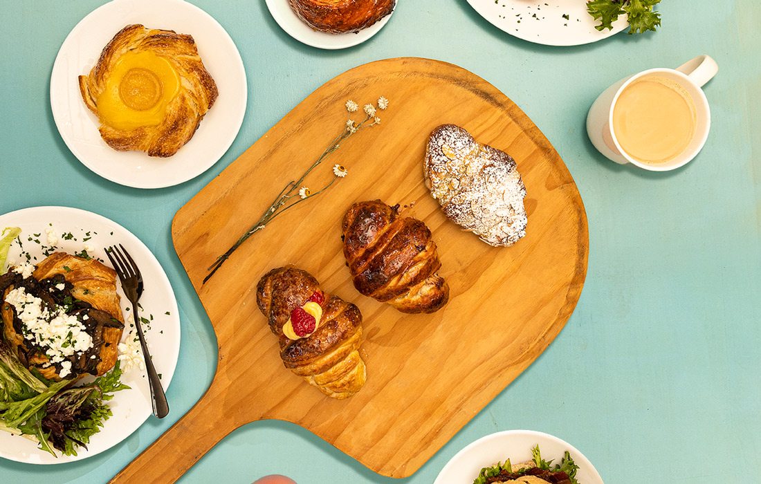 Platter of food from Blue Heron Farm & Bakery