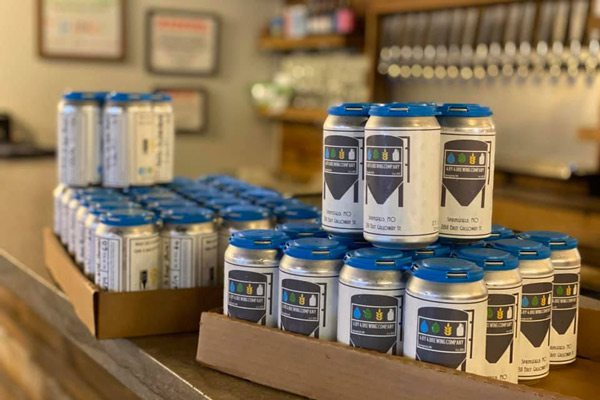 Canned beers at 4 By 4 Brewing Company