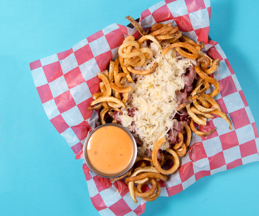 The Twisted Reuben Fries at 417 Taphouse.