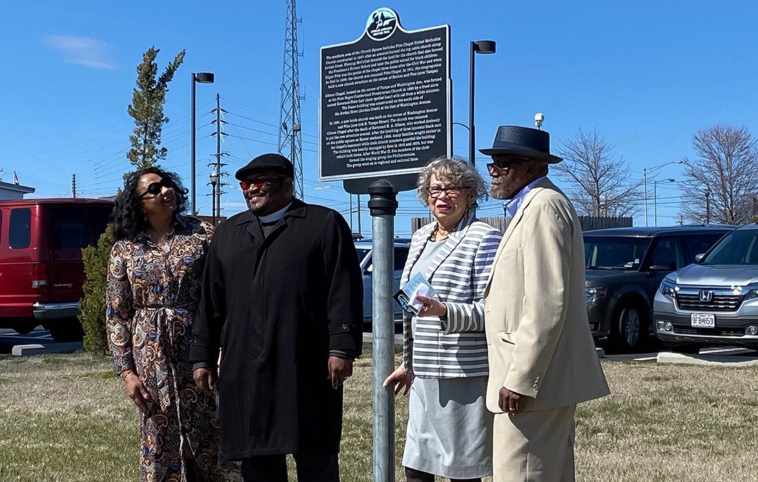 Springfield MO residents at a stop along the African American Heritage Trail