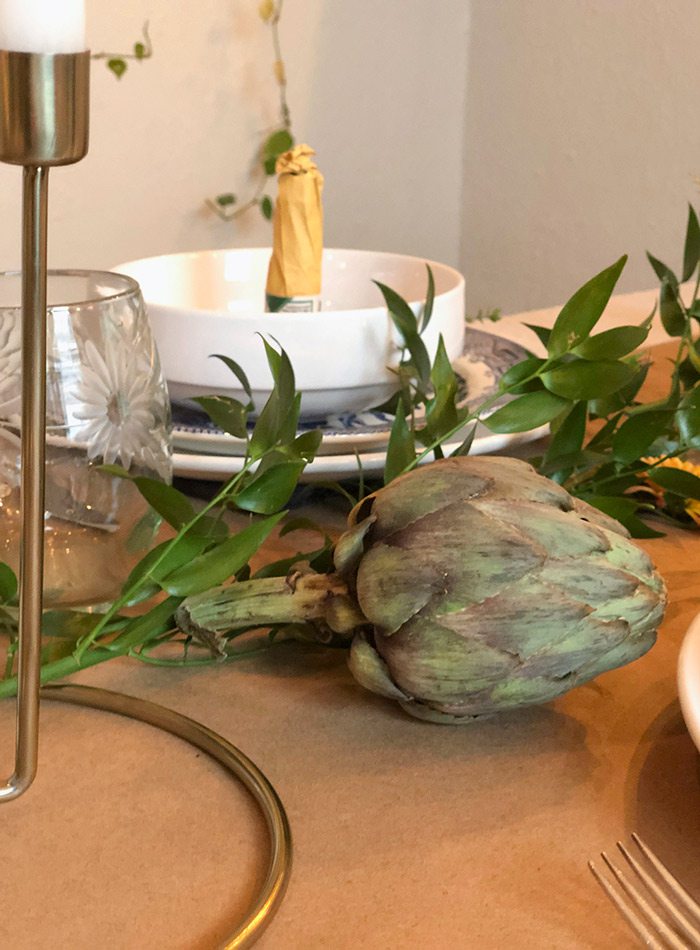 Table display with Underberg in the background