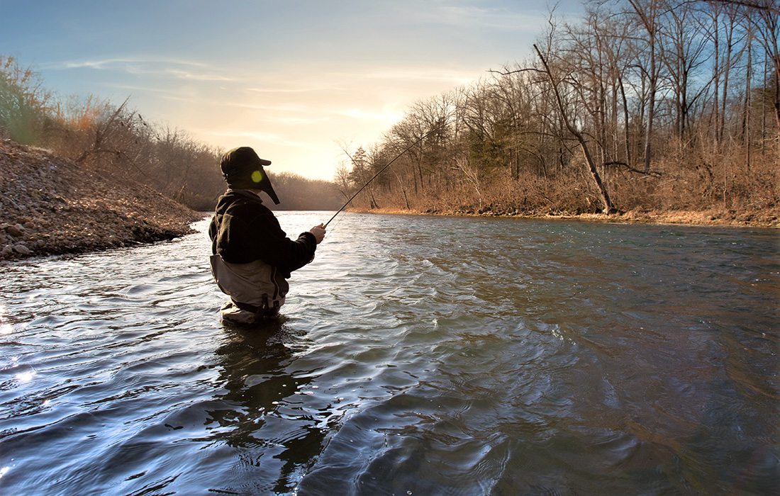 Angler fishing on the North Fork of the White River