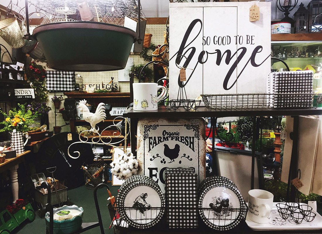 Antiques and gifts for the home.