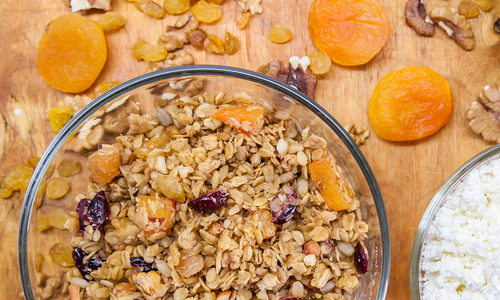 Apricot Cranberry Oatmeal with Walnuts