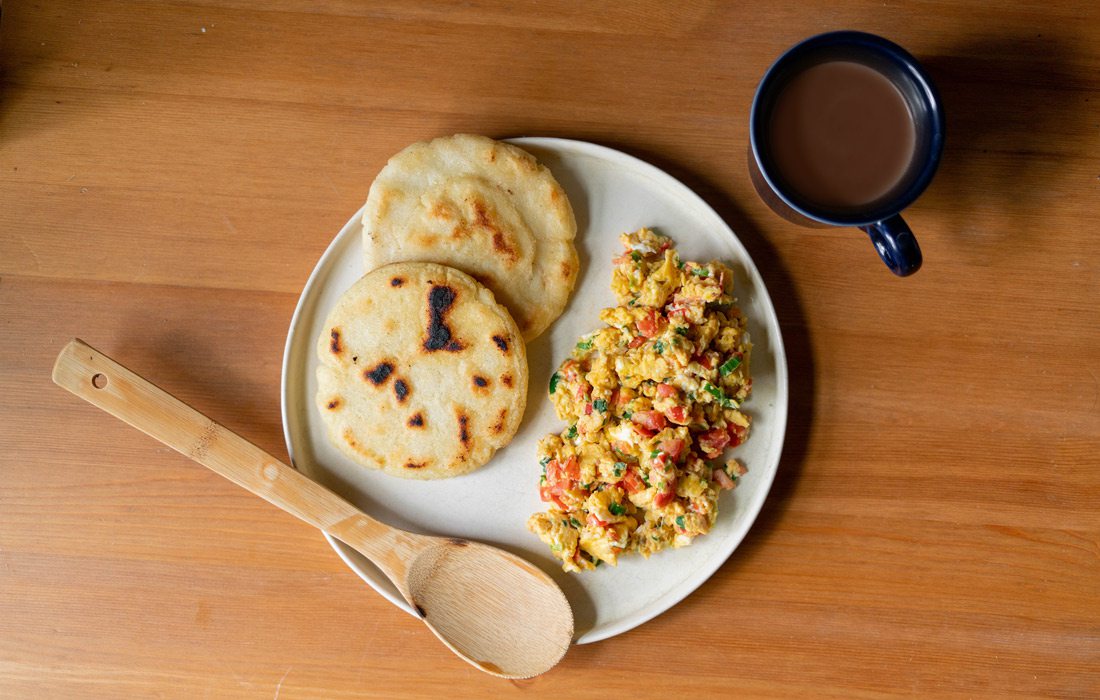 Traditional Colombian breakfast
