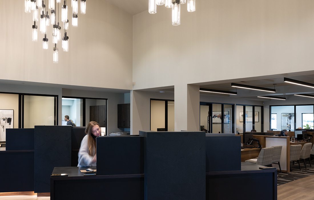 Reception at Arlo Bank HQ.