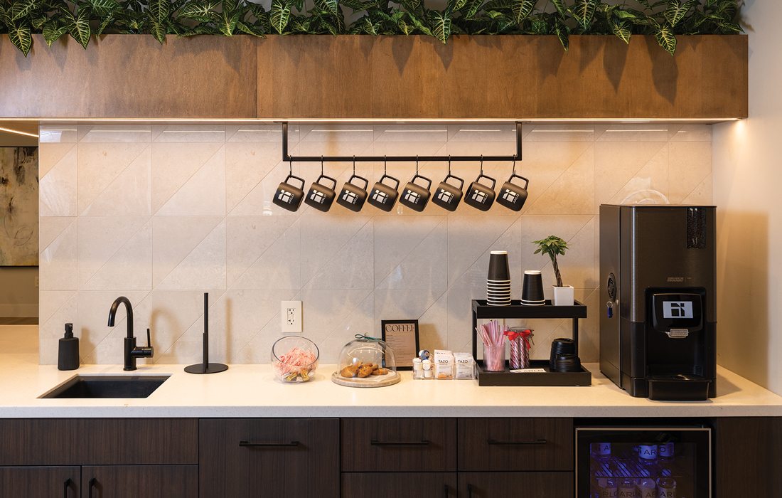 Kitchen and coffee bar Arlo Bank HQ.