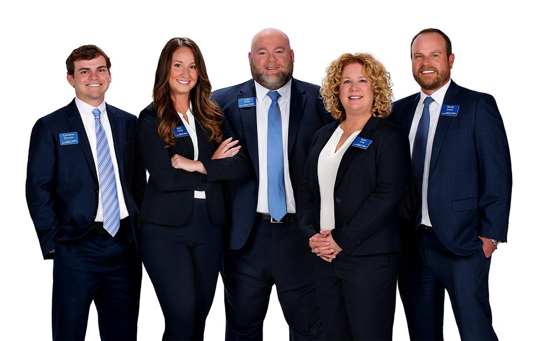 Cameron Duncan, Client Advisor; Jaice Cahill, Client Advisor; Justin Giles, Vice President Client Advisor; Robin Cole, Registered Sales Assistant; Randy Lyons, Senior Vice President Senior Client Advisor