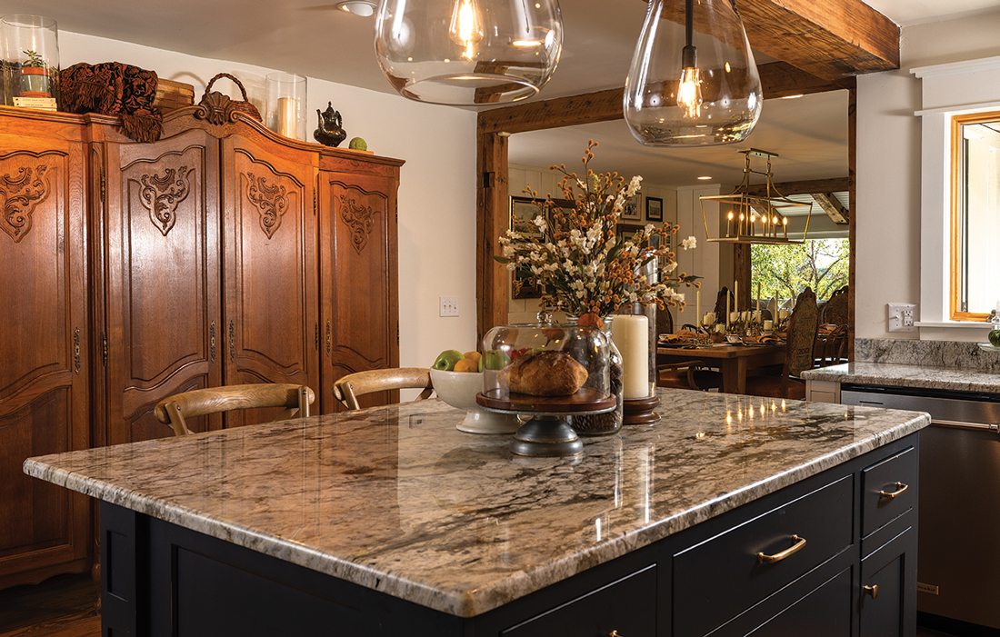 Kitchen inside Higgins' renovated cottage.