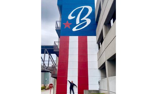 A mural at the Branson Convention Center to celebrate 250 years of America.