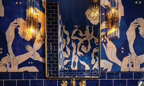 Interior of bathroom redesign.