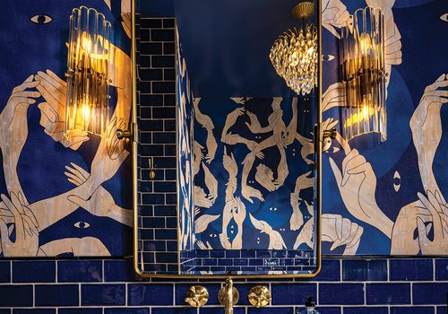 Interior of bathroom redesign.
