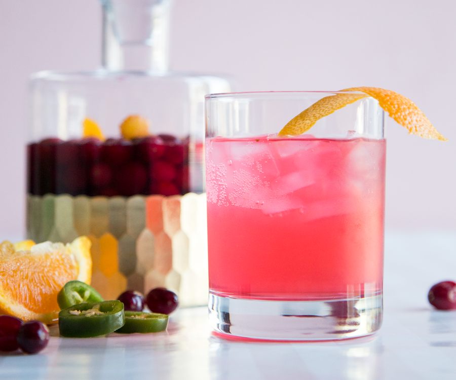 Infuse gin with cranberries for a new take on a gin and tonic.