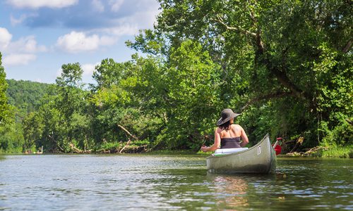 Canoe or float down Big Piney River in Missouri