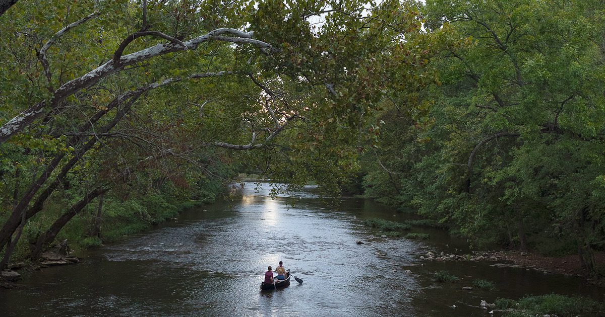 Canoe down the James River near Springfield Missouri