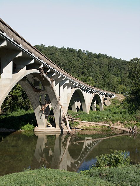 Twin Bridges on the North Fork in Missouri