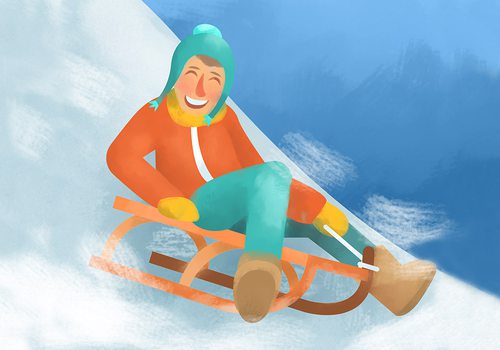 Sledding illustration