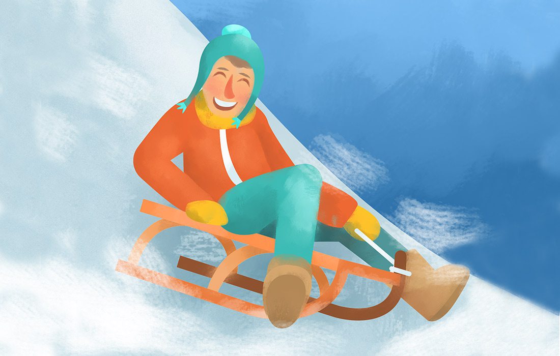 Sledding illustration