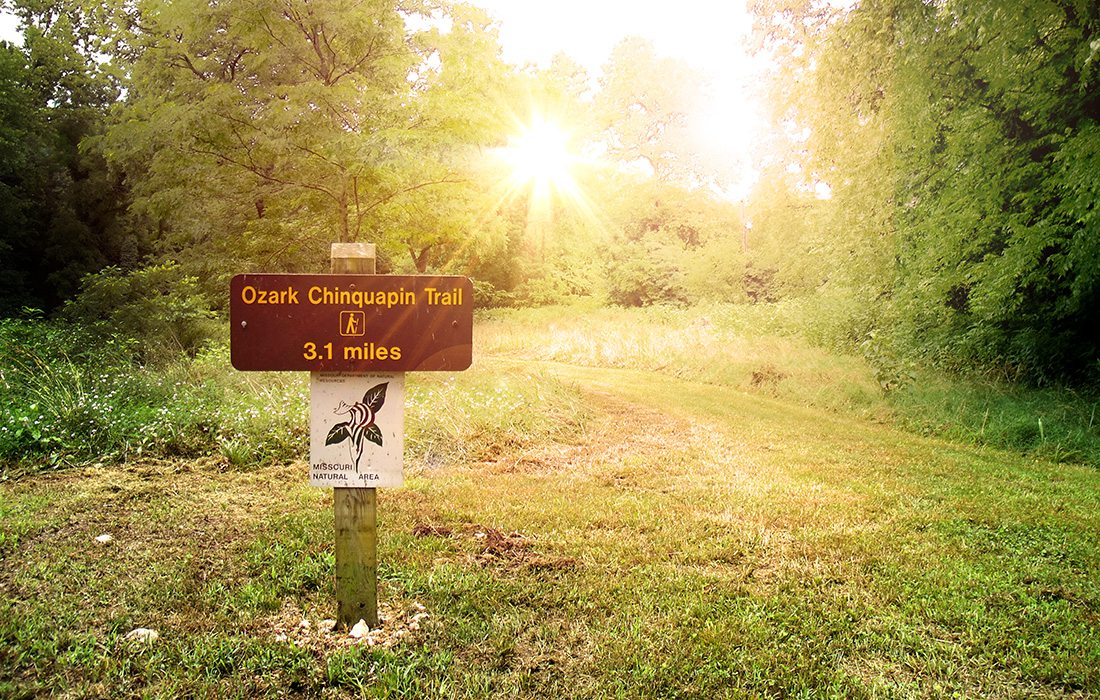 Ozark Chinquapin Trail at Big Sugar Creek State Park in Missouri