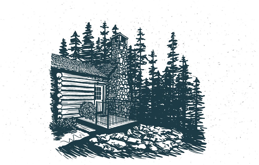 Illustration of the Rustic Lodge at Big Cedar Lodge, Missouri