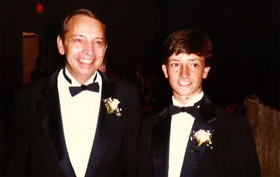 CoxHealth CEO Steve Edwards as a young man with his father