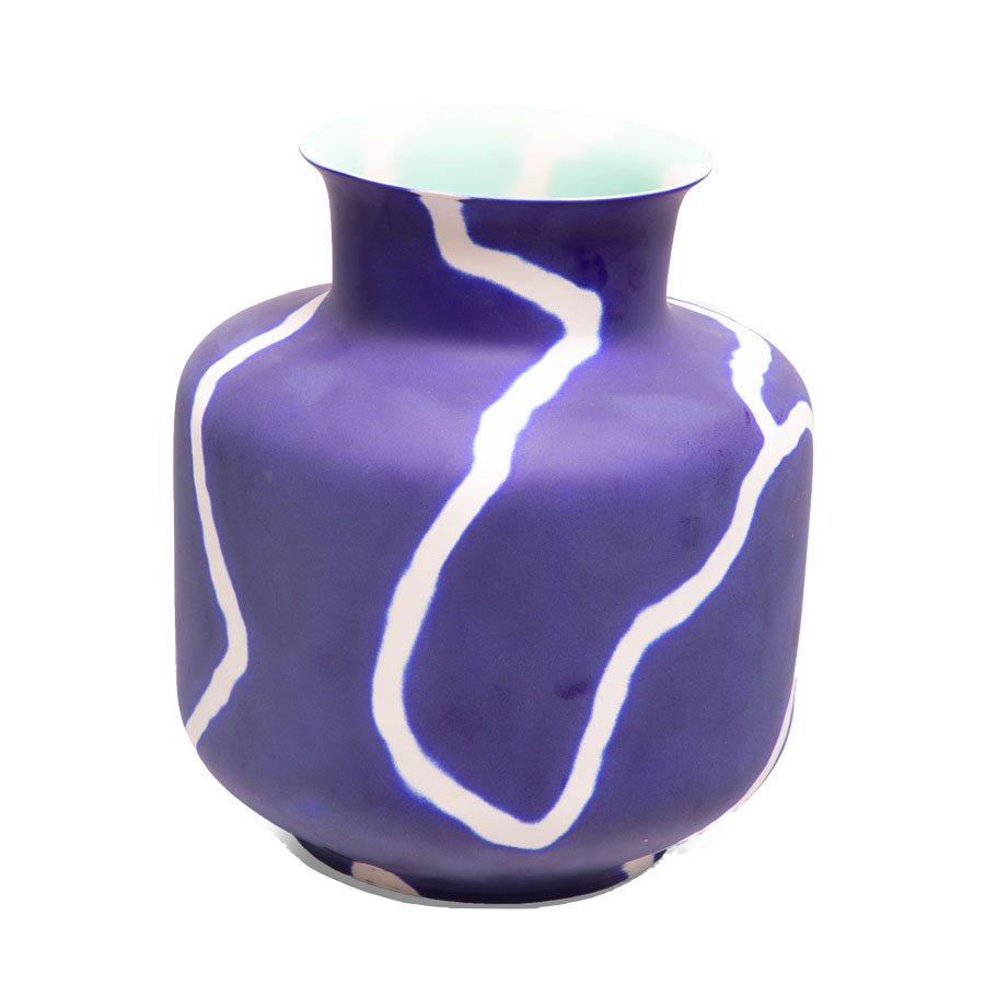 Sandblasted vase from Obelisk Home