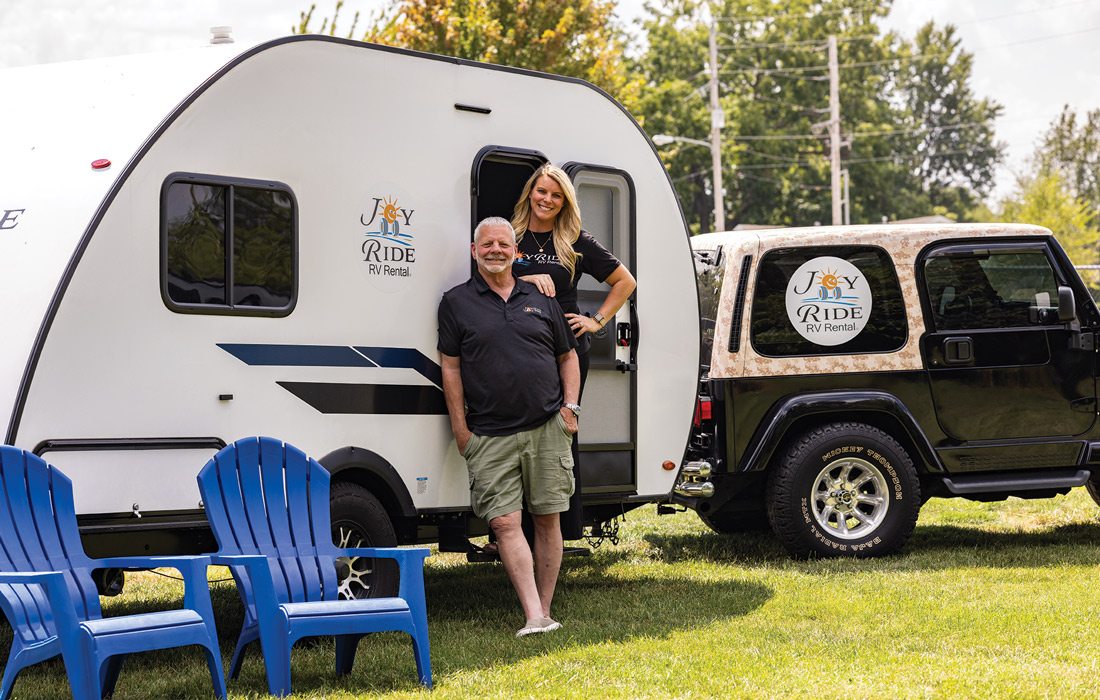 Rick Williams and Carley Joy, owners of Joyride RV.