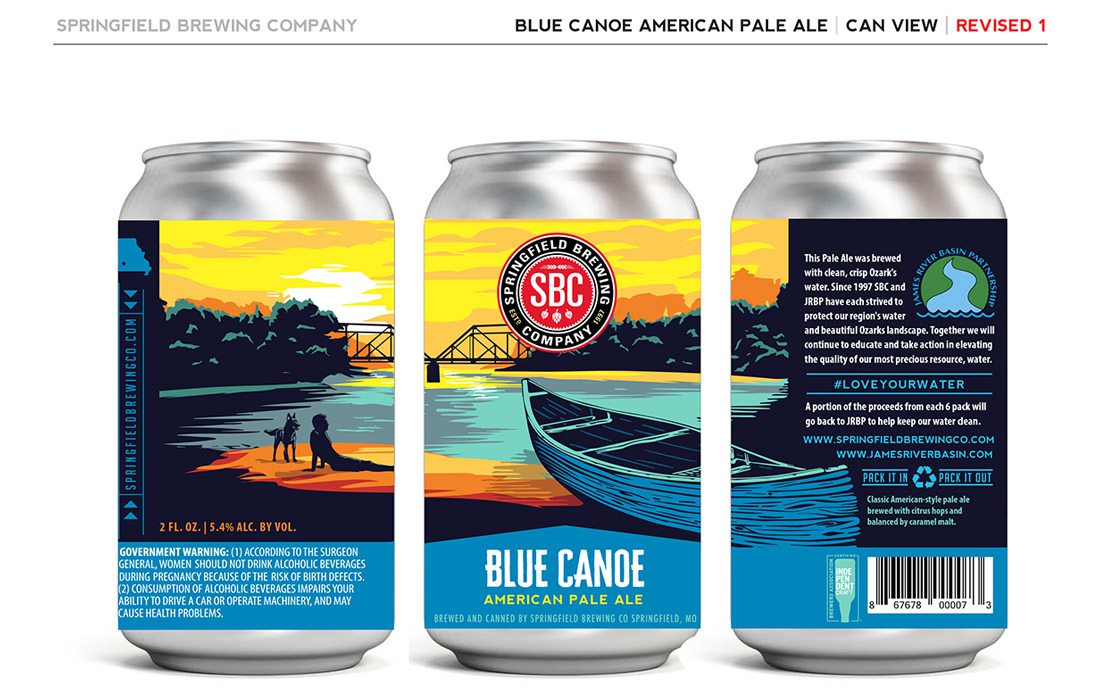 Blue Canoe can