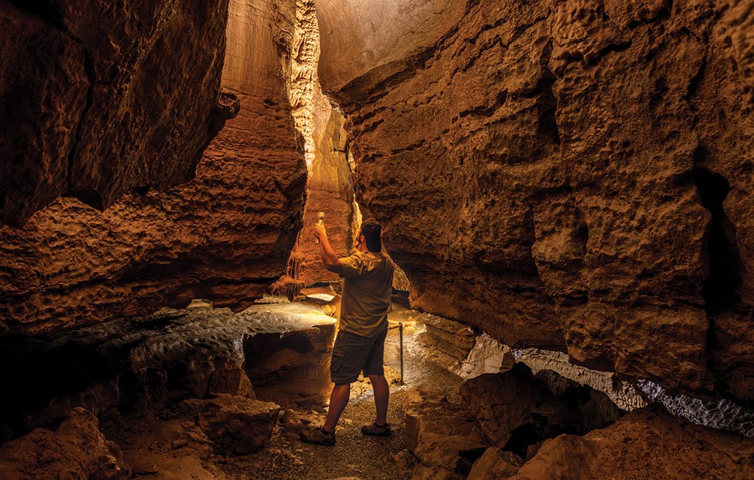 Inside Buff Dwellers Cave in southwest Missouri