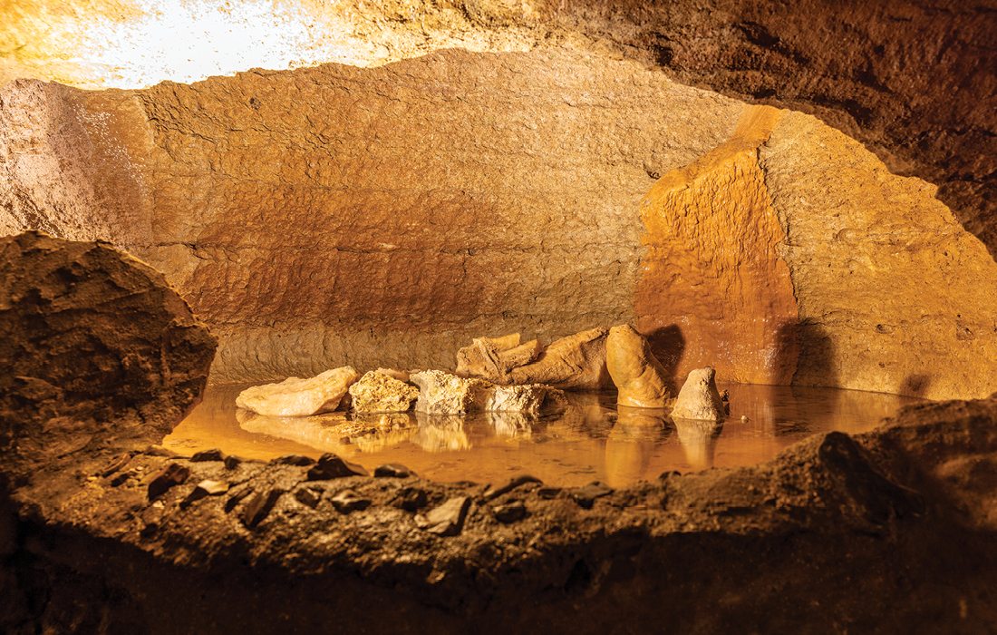 Interior of Buff Dweller's Cave in southwest Missouri