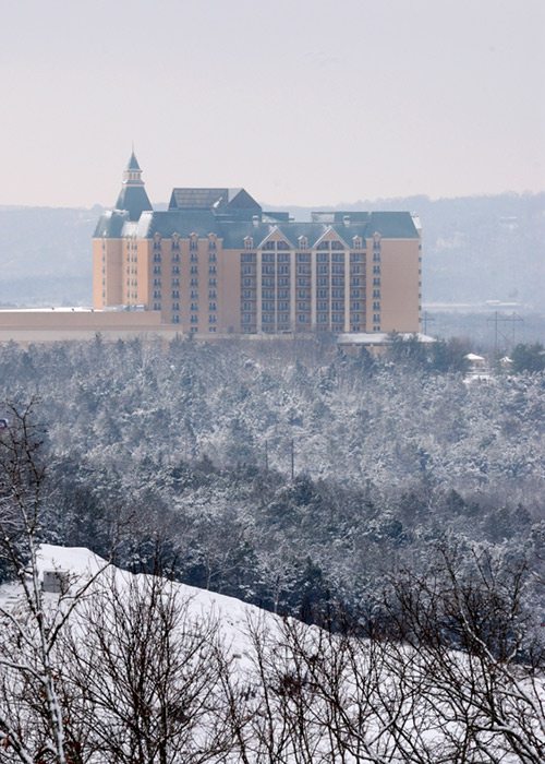 Chateau on the Lake in winter Branson, MO