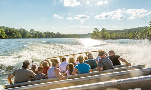 People on a boat on Table Rock Lake