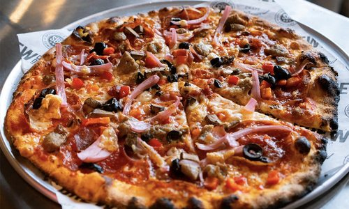 Pizza from Springfield Brewing Company