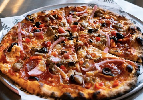 Pizza from Springfield Brewing Company