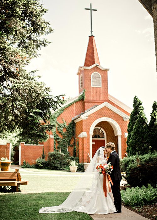 Caleb Mabe and Sophia Smith on their wedding day