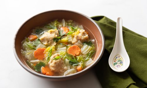 Canh Bap Cai Vietnamese Cabbage Soup with Meatballs