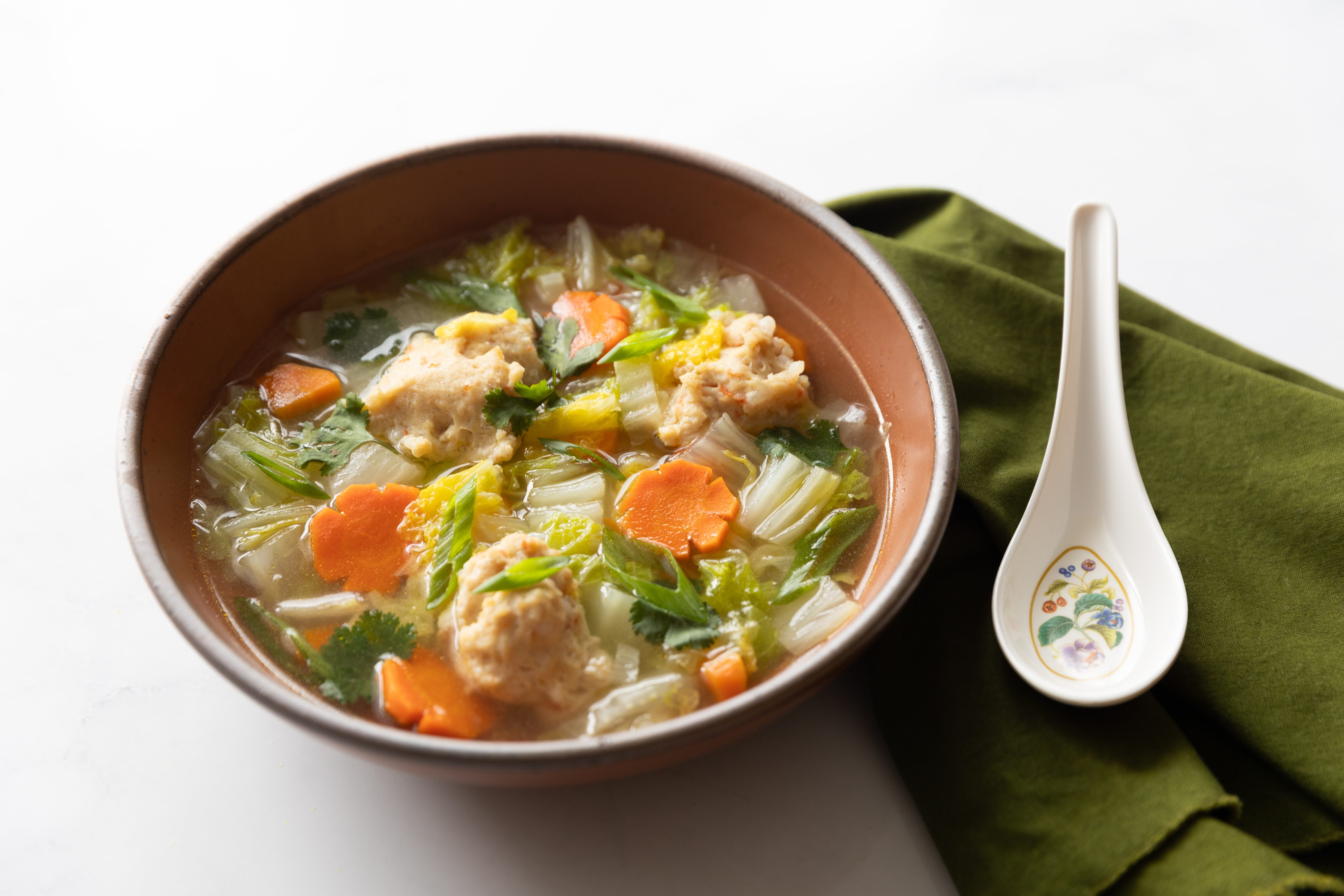 Canh Bap Cai Vietnamese Cabbage Soup with Meatballs
