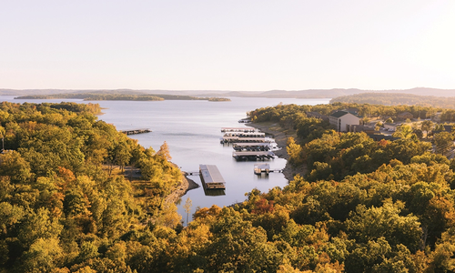 Aerial photo of Table Rock Lake in southwest Missouri