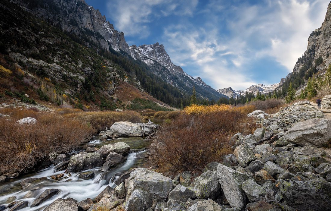 Cascade Canyon Trail in Wyoming.