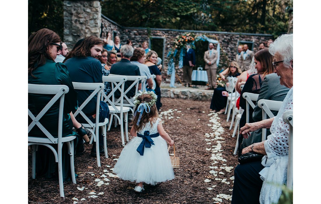 Flower girl at Cassell Vineyards