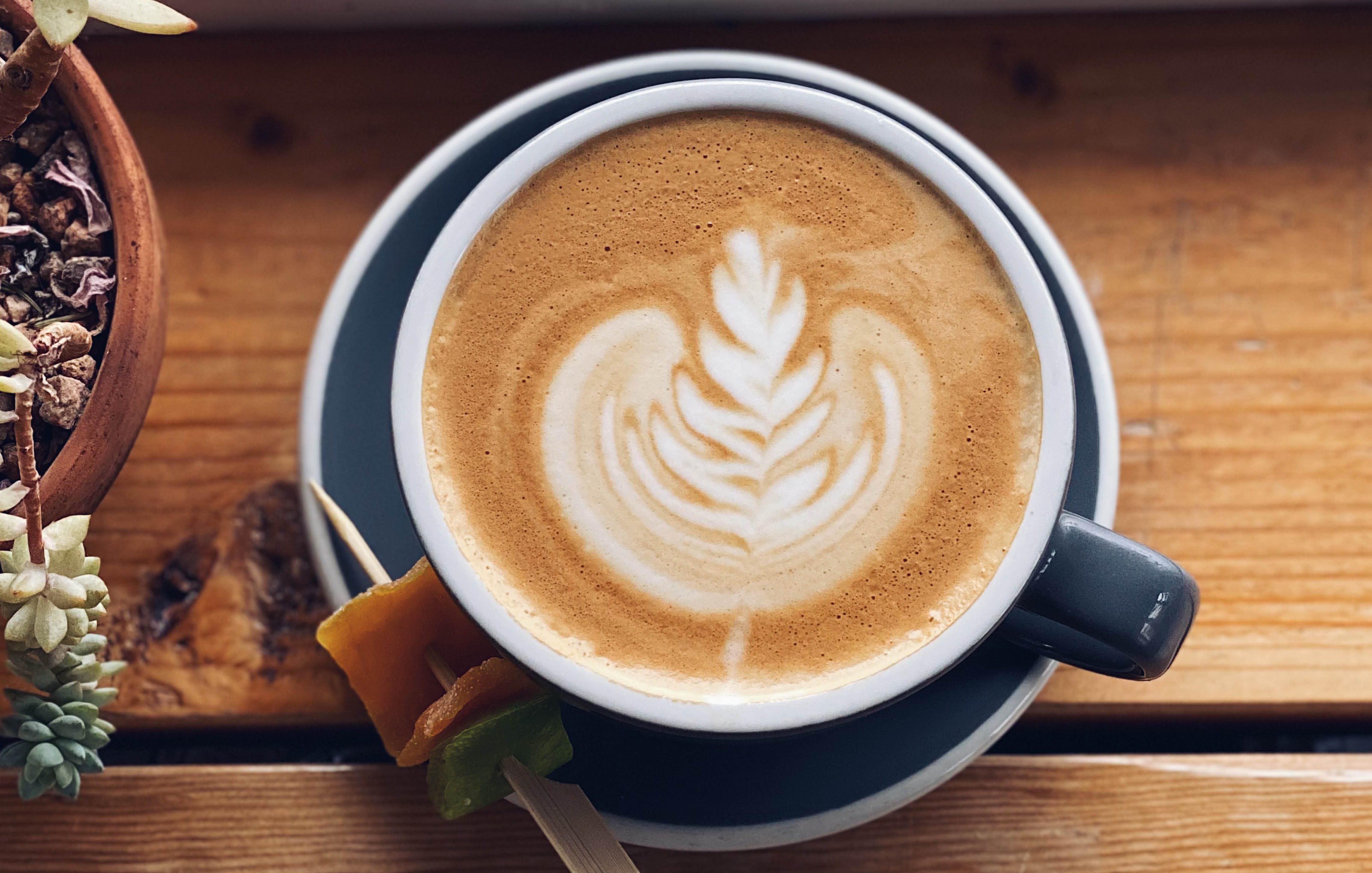 Foam art in coffee