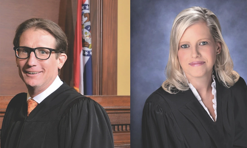 Chief Justice W. Brent Powell and Judge Ginger Gooch