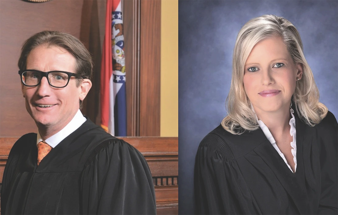 Chief Justice W. Brent Powell and Judge Ginger Gooch